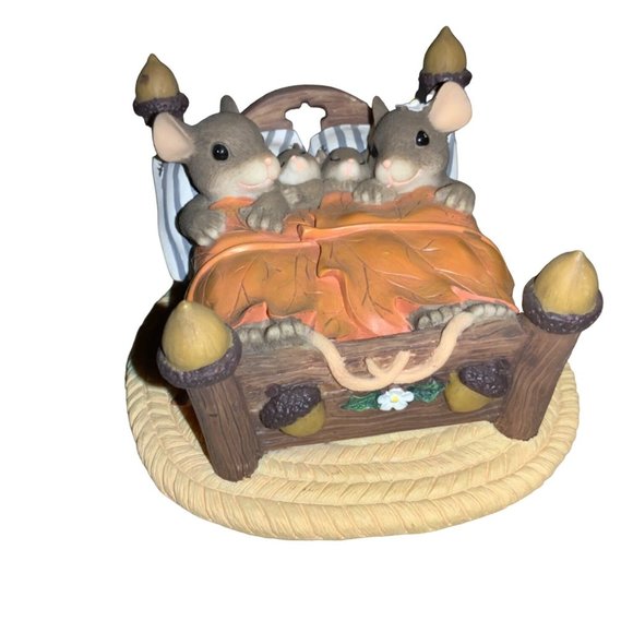Fitz And Floyd Charming Tails Mouse 89/763 The Honeymoon’s Over New Parents baby - Picture 1 of 14
